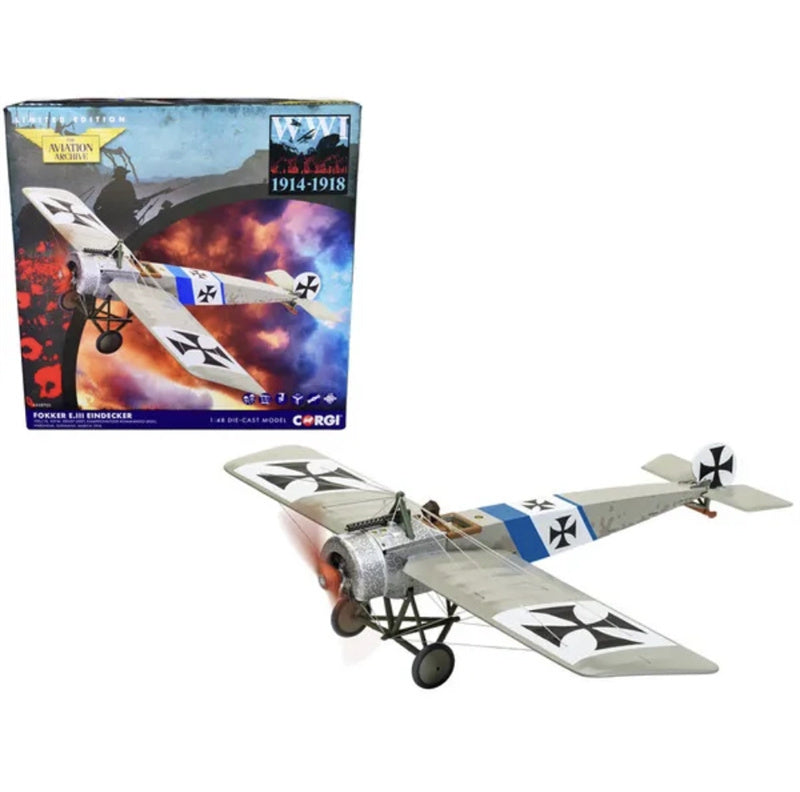 CORGI Fokker E.lll Eindecker Vfw. Ernst Udet Germany March 1916 1/48 Aircraft Pre-built Model