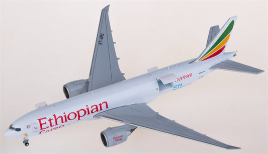 JC Wings Ethiopian Airlines for Boeing 777-200LRF ET-APU 1:400 Airplane Pre-built  Airliner Model Display