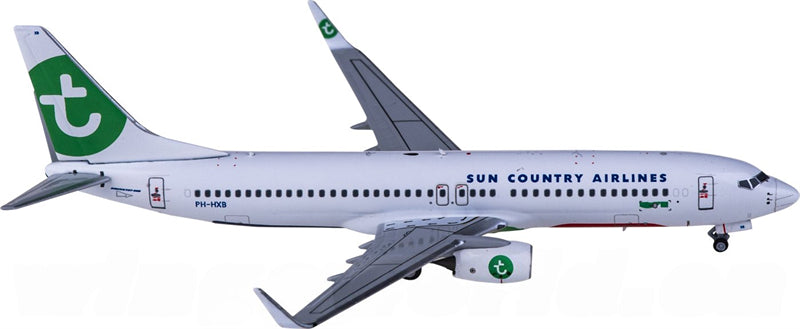 NG Models Transavia Sun country Airlines Boeing 737-800 PH-HXB 1:400 Diecast Model view 1