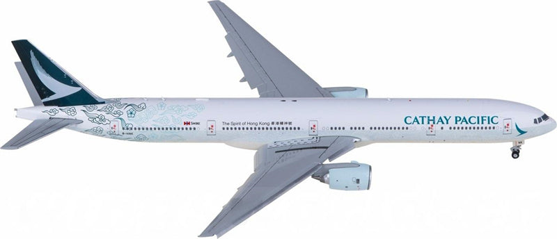 JC Wings Cathay Pacific Boeing 777-300 B-HNK Flaps Down 1:400 Diecast Model view 1