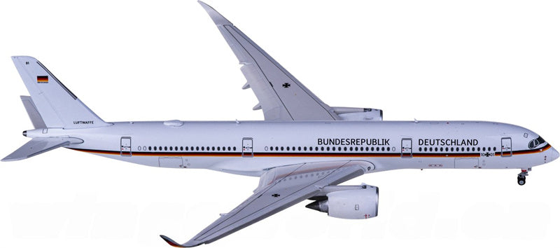 JC Wings Germany Air Force Airbus A350-900ACJ 10+01 Flaps Down 1:400 Diecast Model view 2