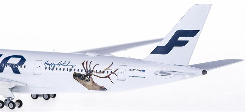 JC Wings Finnair Airbus A350-900 OH-LWD Happy Holiday 1:400 Diecast Model view 3