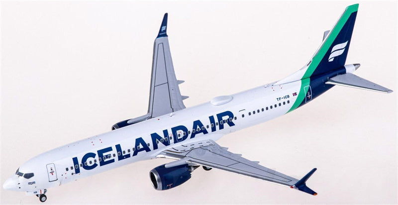 NGモデルズ アイスランド航空 ボーイング737 MAX 9 TF-ICB 1:400スケール 飛行機 組み立て済み旅客機モデル ディスプレイ