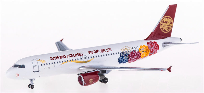 AeroClassics Juneyao Airlines Airbus A320 B-6717 10th 1:400 Diecast Model view 2