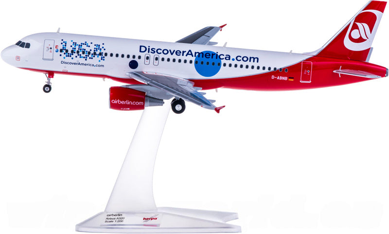 Herpa Air Berlin Airbus A320 D-ABNB Discover USA 1:200 ABS Model view 1