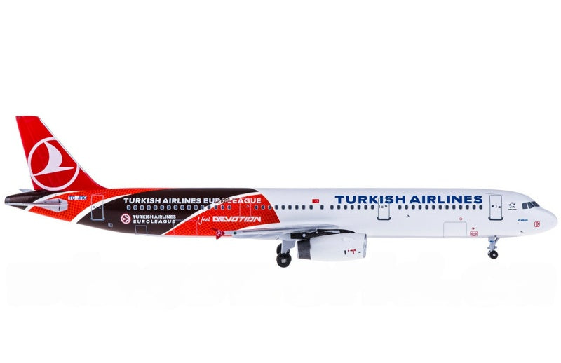 AeroClassics Turkish Airlines Airbus A321 TC-JRO 1:400 Aircraft Pre-built  Airliner Model Display