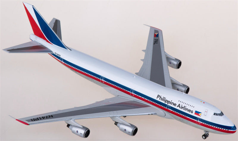 フェニックス・フィリピン航空 ボーイング747-200 N741PR 1:400スケール 飛行機組み立て済み旅客機モデルディスプレイ