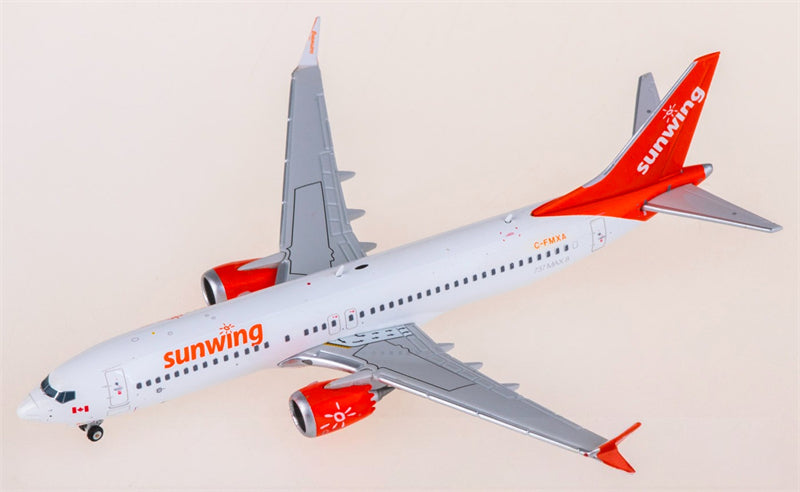 JC Wings Sunwing Airlines Boeing 737 MAX 8 C-FMXA 1:400 Diecast Model view 1