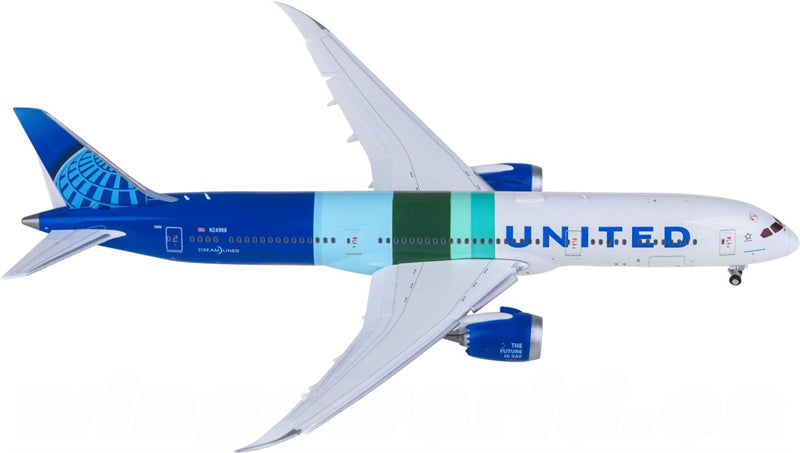 Geminijets United Airlines for Boeing 787-9 N24988 Flaps Down 1:400 Airplane Pre-built  Airliner Model Display