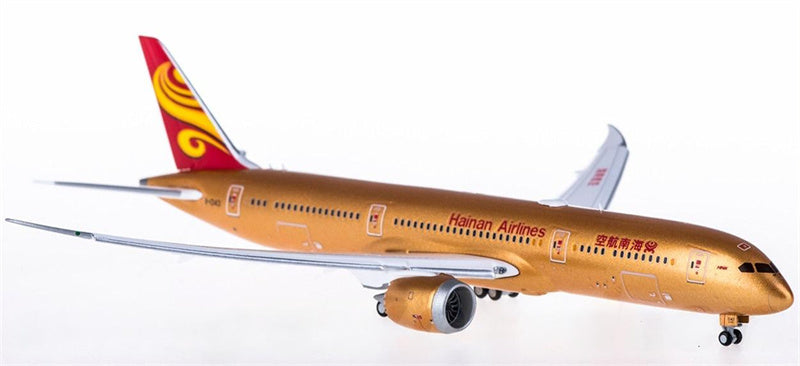 JC Wings Hainan Airlines Boeing 787-9 B-1343 Gold Flaps Down 1:400 Diecast Model view 5