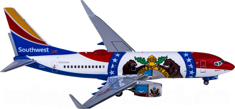 NG Models Southwest Airlines Boeing 737-700 N280WN 1:400 Diecast Model view 2