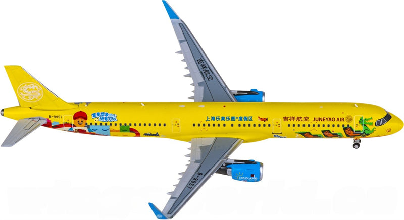 NG Models 1:400 Juneyao Airlines Airbus A321 B-9957 Diecast Model view 2