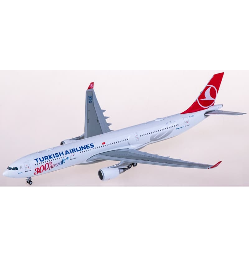 JC Wings Turkish Airlines Airbus A330-300 TC-LNC 1:400 Aircraft Pre-built  Airliner Model Display