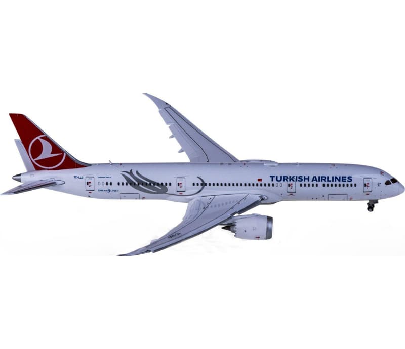 Geminijets Turkish Airlines Boeing 787-9 TC-LLO Flaps down 1:400 Aircraft Pre-built  Airliner Model Display