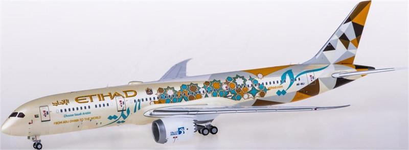 JC Wings Etihad Airways Boeing 787-9 Dreamliner A6-BLI choose Saudi Arabia 1:400 Diecast Model view 2