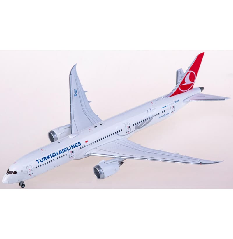 JC Wings Turkish Airlines Boeing 787-9 Dreamliner TC-LLF 1:400 Aircraft Pre-built  Airliner Model Display