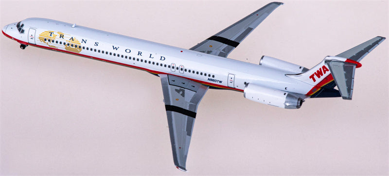 Geminijets TWA for McDonnell Douglas MD-80 N960TW 1:400 Airplane Pre-built  Airliner Model Display