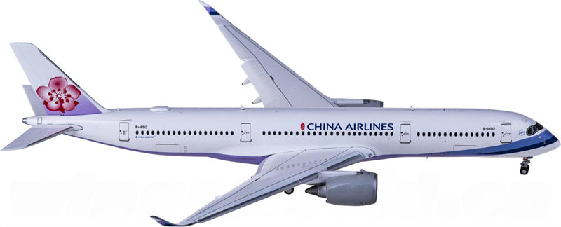 JC Wings China Airlines Airbus A350-900XWB B-18912 Flaps Down 1:400 Diecast Model view 3