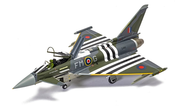 CORGI Eurofighter Typhoon FGR4 ‘Moggy' - RAF No.29 Sqn - 2024 D-Day Anniversary Display Scheme 1:48 Airplane Pre-built Model
