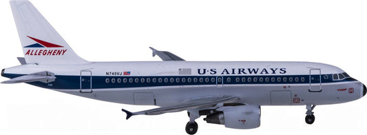 AeroClassics US Airways Airbus A319 N745VJ Allegheny 1:400 Diecast Model view 1