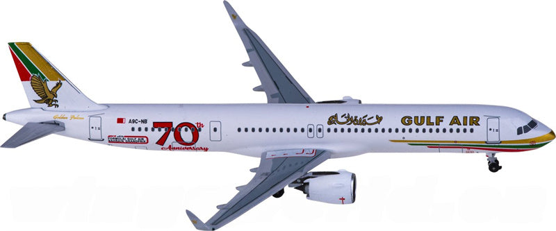 AeroClassics Gulf Air Airbus A321neo A9C-NB 1:400 Diecast Model view 1