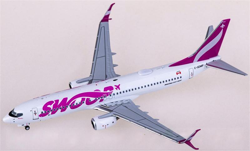 NG Models Swoop Airlines Boeing 737-800 C-GDMP 1:400 Diecast Model view 1