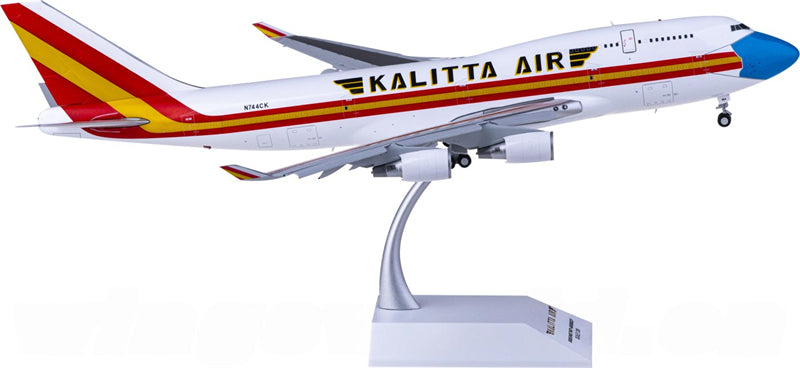 JC Wings Kalitta Air for Boeing 747-400BCF N744CK Flaps Down 1:200 Airplane Pre-built Airliner Model Display