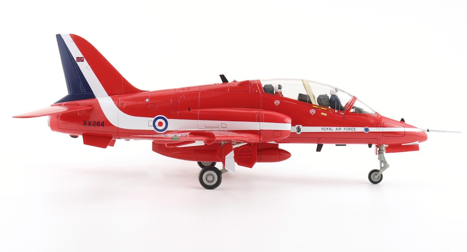 HOBBY MASTER RAF Hawk T.1A Red Arrows 1:48 Model 1989  Silver Jubilee Celebration XX264
