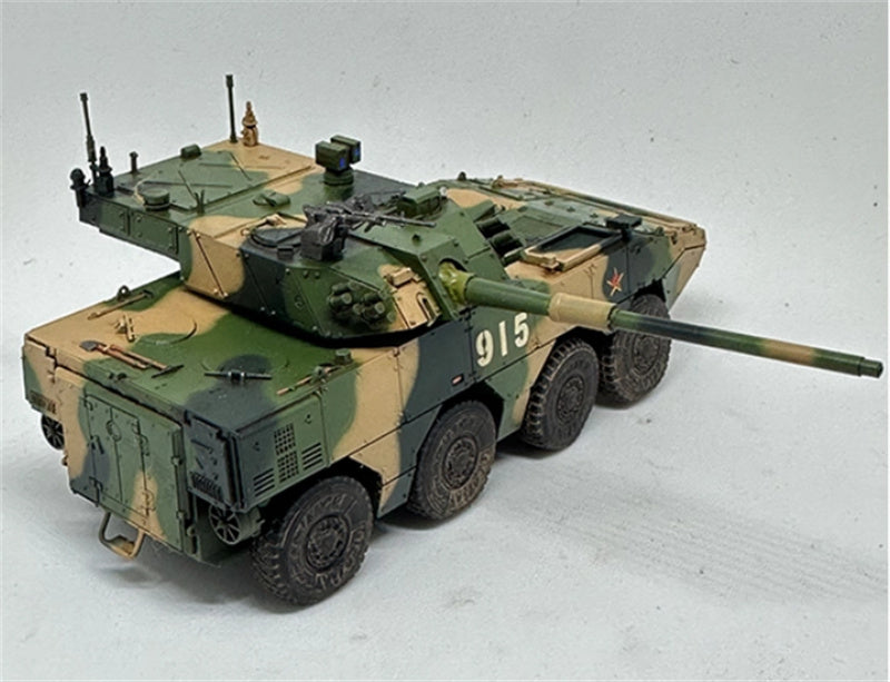 ACE HOBBY Chinese 105mm wheeled self-propelled assault jungle tricolor 1:72 Tank Pre-built Model