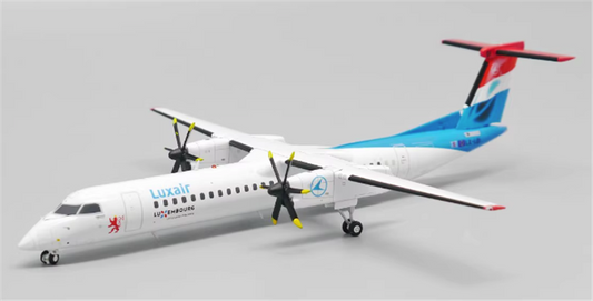 JC Wings Luxair BOMBARDIER Dash 8-Q400 LX-LQI 1:200 Aircraft Pre-built Model