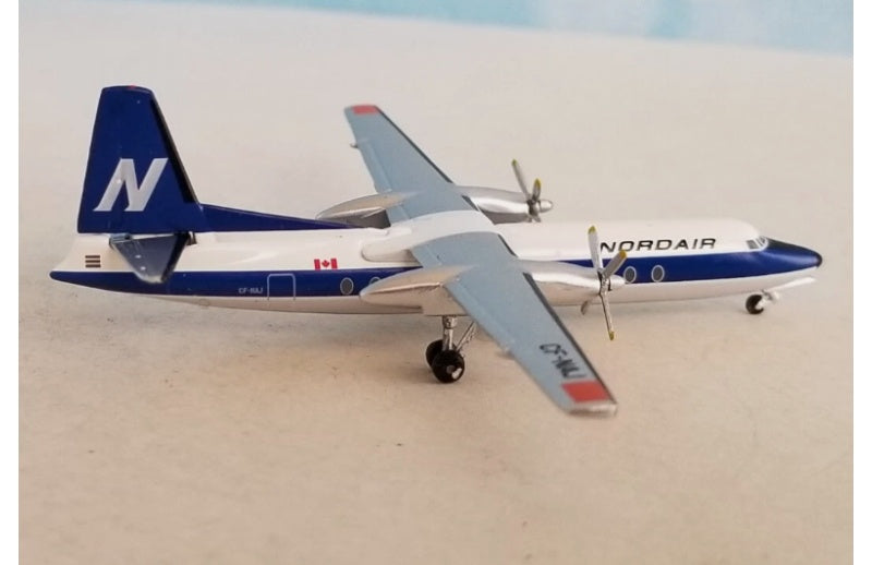 AeroClassics Nordair okker F27 CF-NAJ 1:400 Aircraft Pre-built  Airliner Model Display