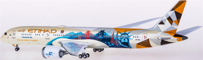 JC Wings Etihad Airways Boeing 787-9 Dreamliner A6-BLC Choose the USA 1:400 Diecast Model view 2