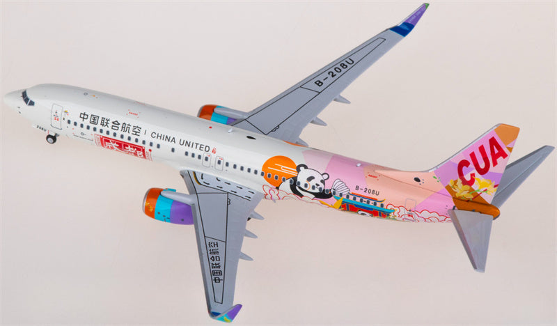 NG Models China United Airlines for Boeing 737-800 B-208U 1:400 Airplane Pre-built  Airliner Model Display