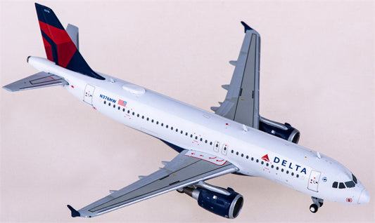 Geminijets Delta AirLines Airbus A320 N376NW 1:400 Diecast Model view 1