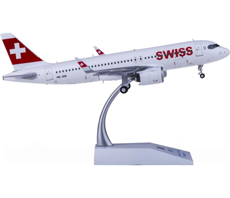 JC Wings Swiss Airbus A320neo HB-JDB 1:200 Aircraft Pre-built  Airliner Model Display