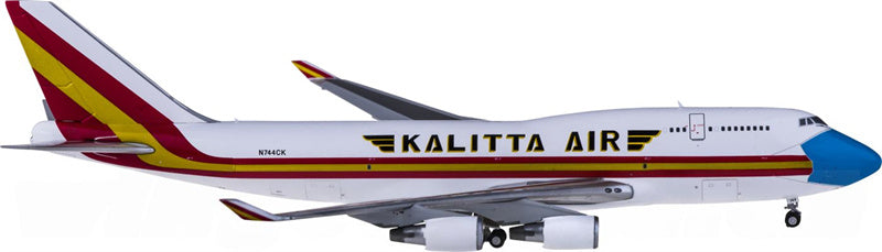 Geminijets Kalitta Air for Boeing 747-400 N744CK Flaps Down 1:400 Airplane Pre-built  Airliner Model Display
