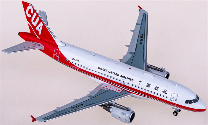 NG Models China United Airlines for Airbus A319 B-4092 1:400 Airplane Pre-built  Airliner Model Display