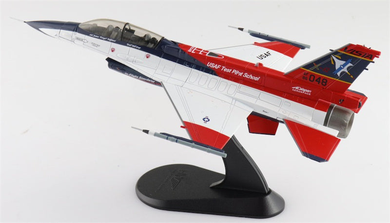 HOBBY MASTER F16D Fighting Falcon X-62A VISTA 86-0048  USAF Test Pilot School Edwards AFB May 2 2024 (w/2 x ACMI pod (wing tip) + 1 center fuel tank) 1:72 Aircraft Pre-built Model