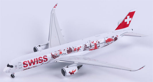 NG Models Swiss Airbus A350-900 HB-IFA 1:400 Diecast Model view 1