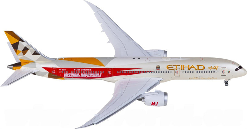 JC Wings Etihad Airways Boeing 787-9 Dreamliner A6-BLO Flaps down 1:400 Aircraft Pre-built  Airliner Model Display