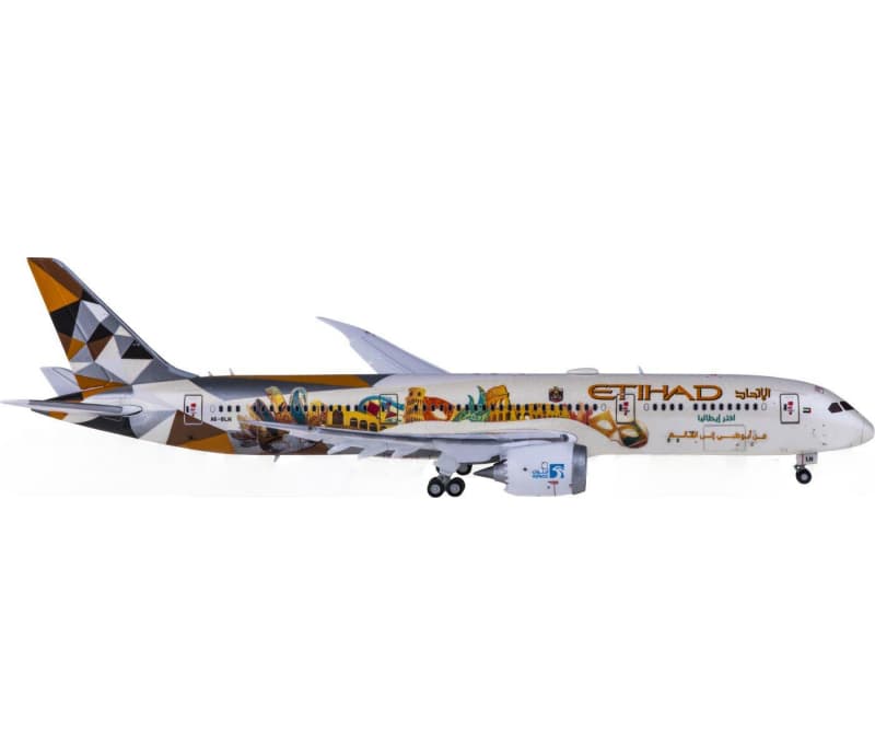 JC Wings Etihad Airways Boeing 787-9 Dreamliner A6-BLH Choose Italy Livery Flaps down 1:400 Aircraft Pre-built  Airliner Model Display