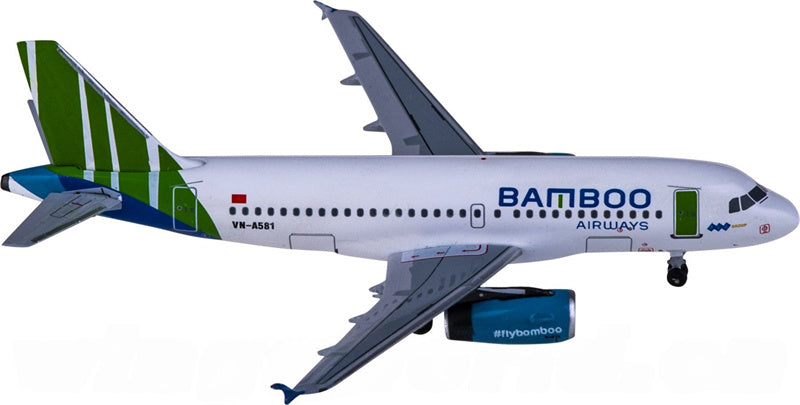 AeroClassics Bamboo Airways for Airbus A319 VN-A581 1:400 Aircraft Pre-built  Airliner Model Display