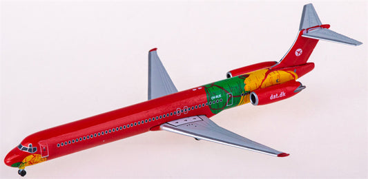 Herpa Danish Air Transport for McDonnell Douglas MD-83 OY-RUE Red fuselage 1:500 Airplane Pre-built  Airliner Model Display