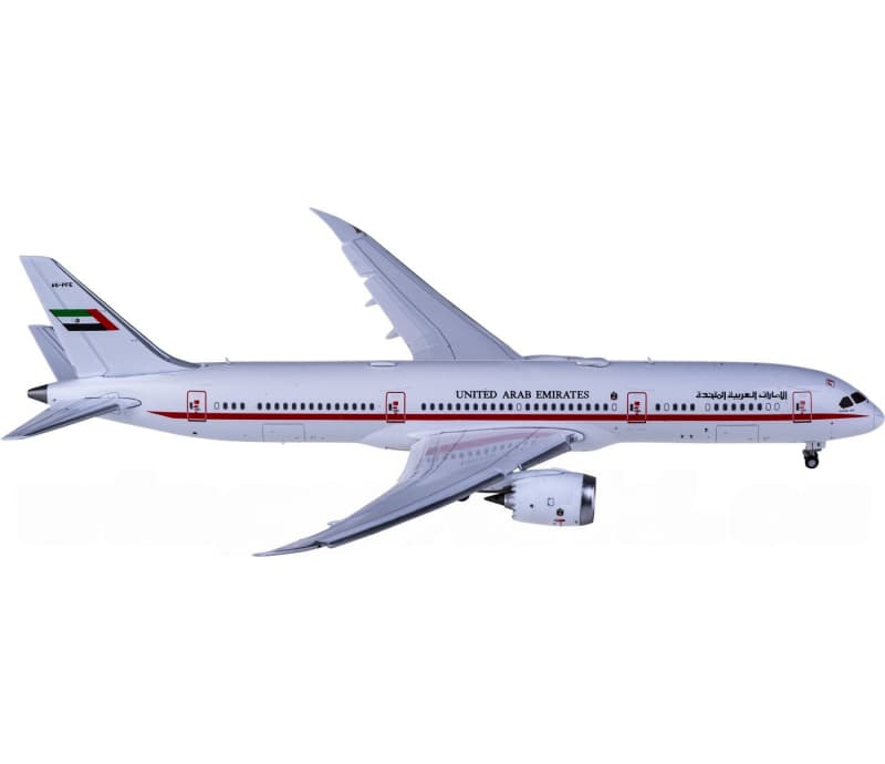 JC Wings Abu Dhabi Amiri Flight Boeing 787-9 Dreamliner A6-PFE Flaps down 1:400 Aircraft Pre-built  Airliner Model Display