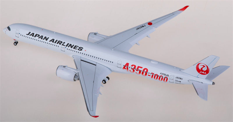 JC Wings Japan Airlines Airbus A350-1000XWB JA02WJ Flaps Down 1:400 Diecast Model view 2