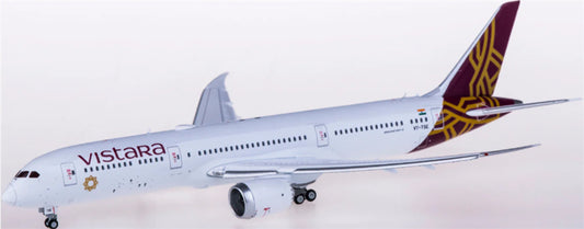 JC Wings 1:400 Vistara Boeing 787-9 VT-TSE Flaps down DIECAST Model