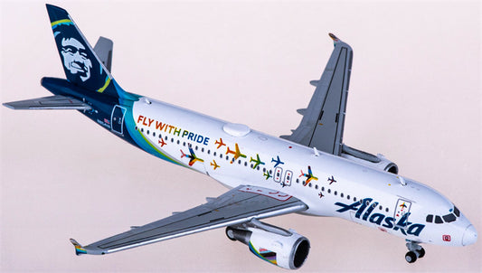 Geminijets Alaska Airlines Airbus A320 N854VA Fly With Pride 1:400 Diecast Model view 1