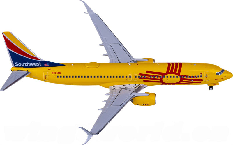 NG Models Southwest Airlines Boeing 737-800 N8655D 1:400 Diecast Model view 3