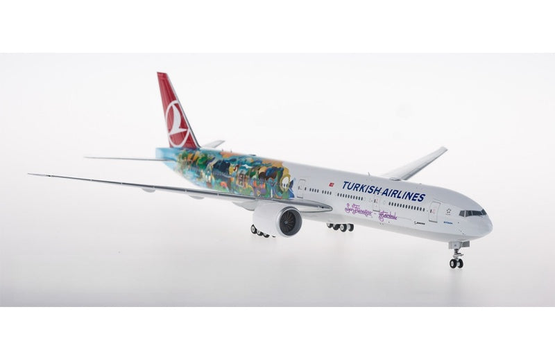 Eagle Turkish Airlines Boeing 777-300ER TC-JJU San Francisco Painting 1:200 Aircraft Pre-built  Airliner Model Display