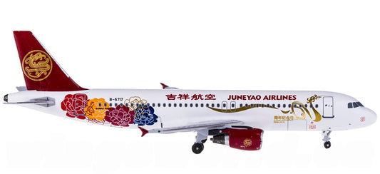 AeroClassics Juneyao Airlines Airbus A320 B-6717 10th 1:400 Diecast Model view 1